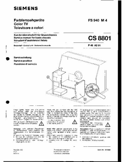 Siemens FS940 Service Manual, schematics